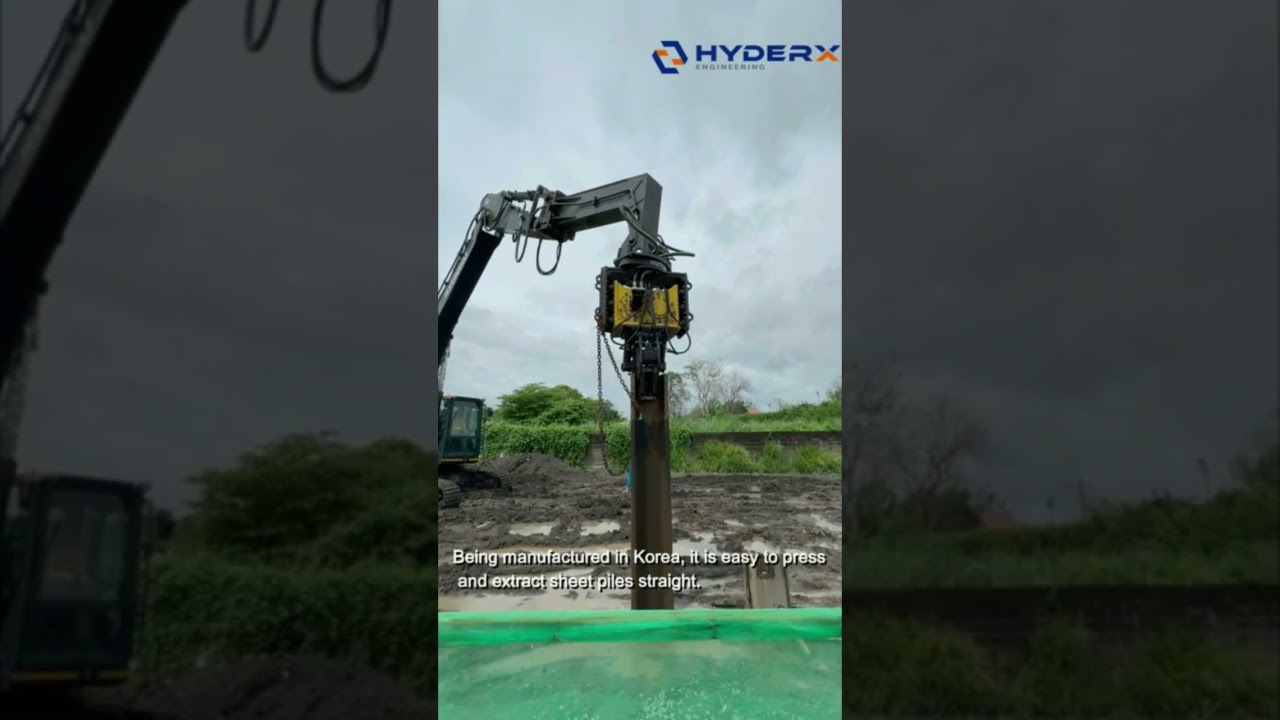 Sheet pile extraction #construction #excavator #heavyequipment #sheetpile #중장비