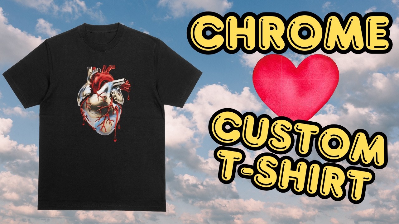 DTF Chrome Heart Print Tutorial From Printer to Heat Press