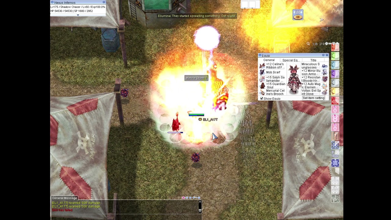 [iRO] Shadow Chaser Auto-spell Build VS EL1_A17T