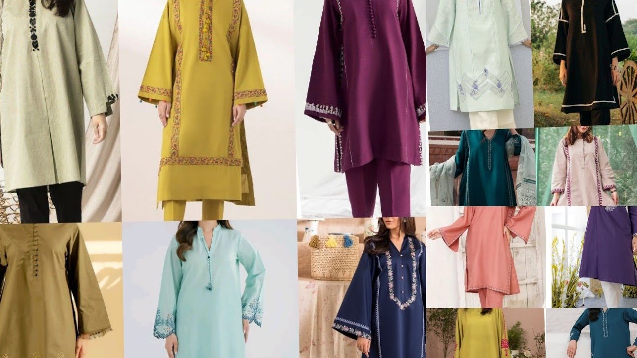 Plain kurti designs 2026/New and trendy kurti designs 2026/Plain kurti designs 