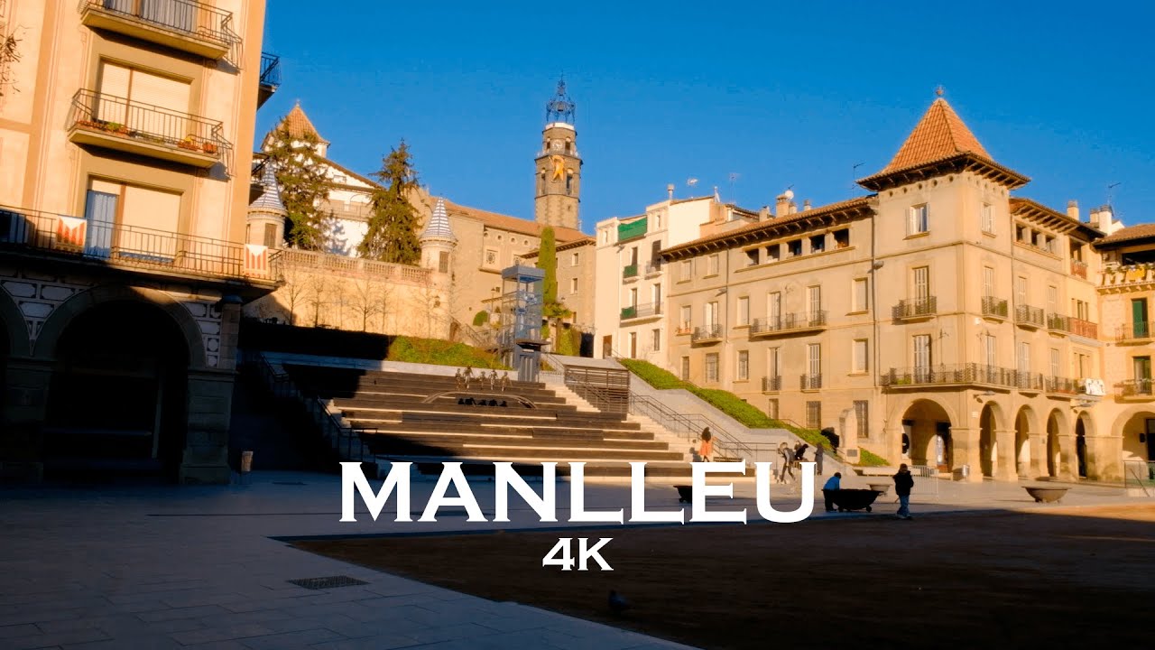 Will You Visit The Town Of Manlleu, Barcelona. 4k