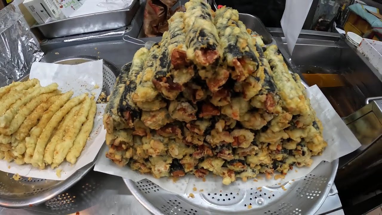 서문시장 김밥튀김  오징어 떡볶이 1줄2500원 새로운맛 대구