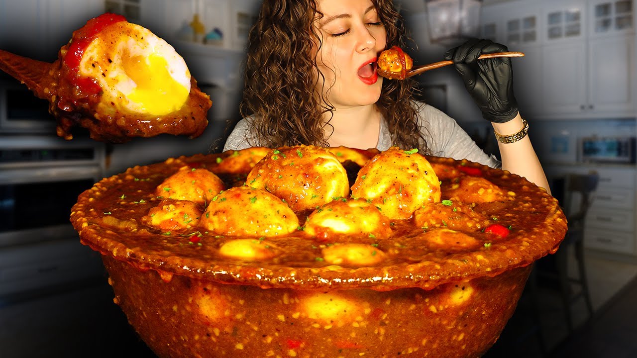BOILED EGGS MUKBANG | ASMR EATING CAJUN SEAFOOD BOIL SAUCE 15 SPICY BOILED EGGS CHALLENGE | EGG BOIL