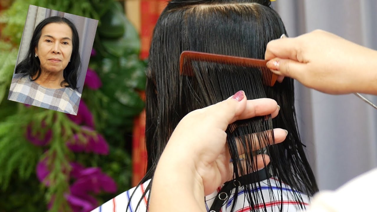 Beautiful bob haircut change you look beautiful thin hair ตัดผมบ๊อบสวย สวย คนผมขาวดูหนาขึ้น