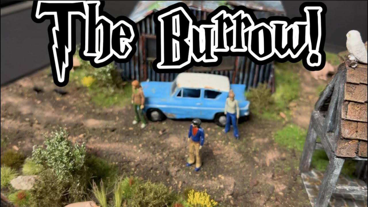 Watch Me Make A Miniature Harry Potter Diorama - The Burrow #harrypotter #watchme #miniature