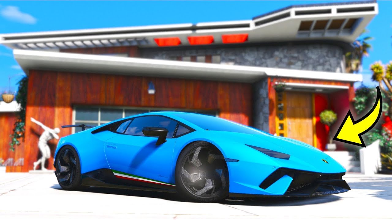 Итак, я угнал Lambo Джейка Пола из его дома!! (Геймплей модов GTA 5)