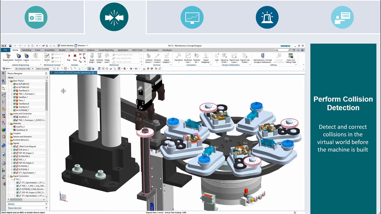 Virtual Commissioning with NX MCD and PLCSim Advanced