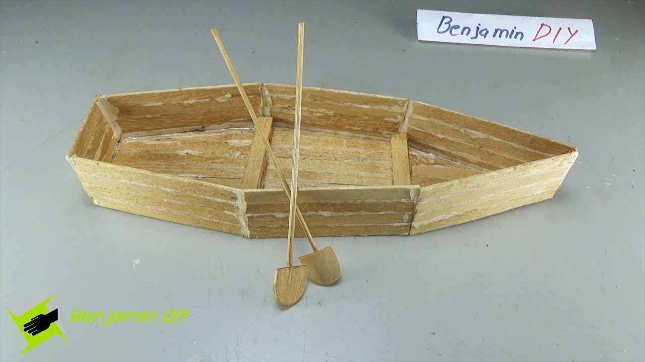 DIY - How to Make a Boat from Popsicle Sticks - A Craft Popsicle Idea