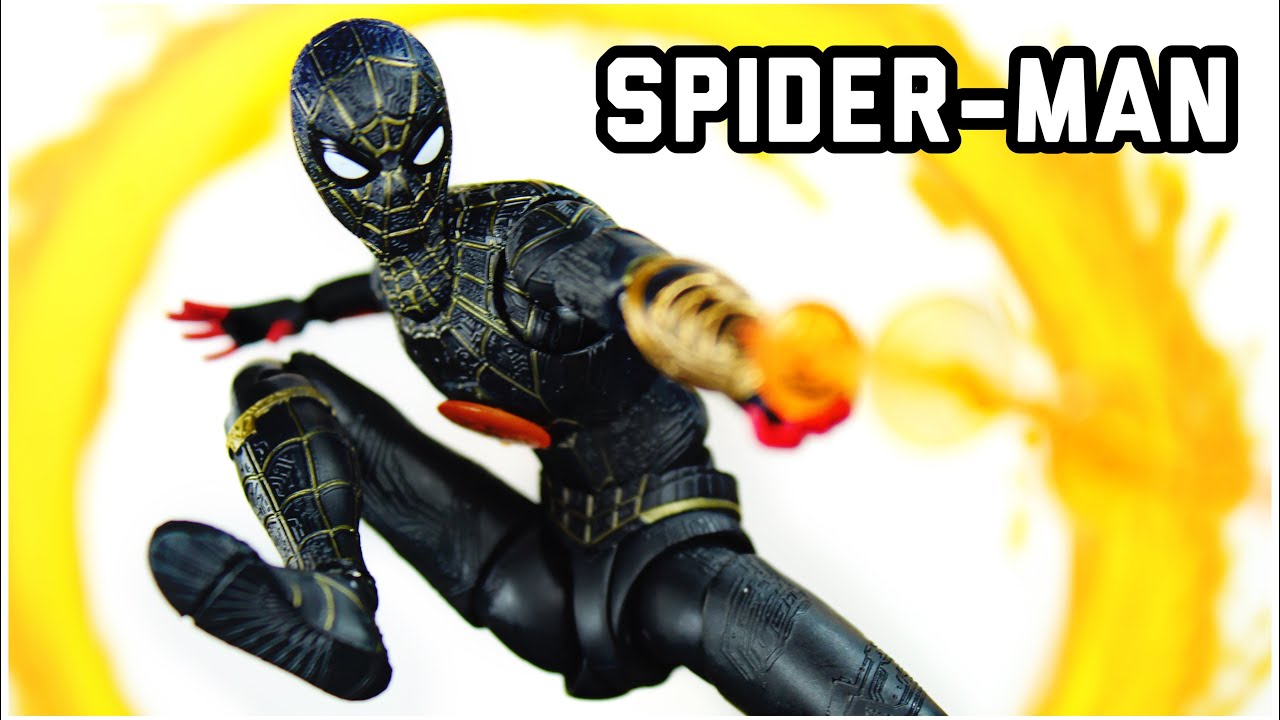 Обзор фигурки SH Figuarts Spider-Man: No Way Home Black & Gold Tamashii Nations BANDAI