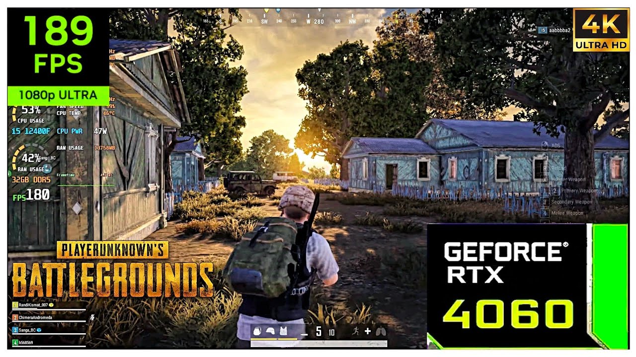 PUBG PC RTX 4060 + i5 12400F | LOW MED HIGH ULTRA SETTING | DX 12 | FULL GAME #pubg #rtx4060 #viral