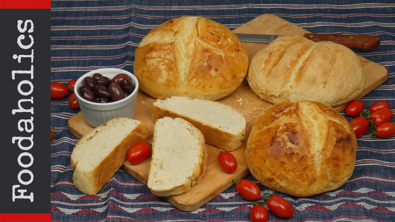 Εύκολο σπιτικό ψωμί | foodaholics | How to make bread- easy recipe