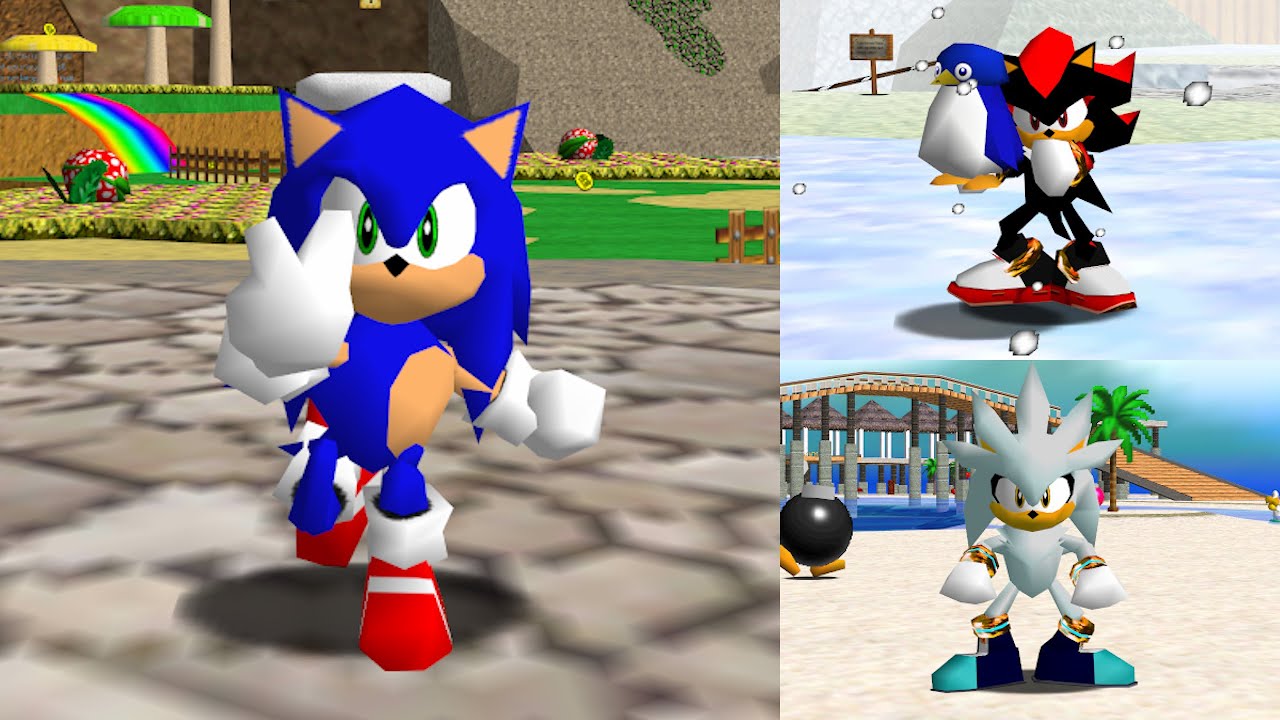Big 3 Hedgepack (Sonic, Shadow & Silver) - Super Mario 64 Coop DX