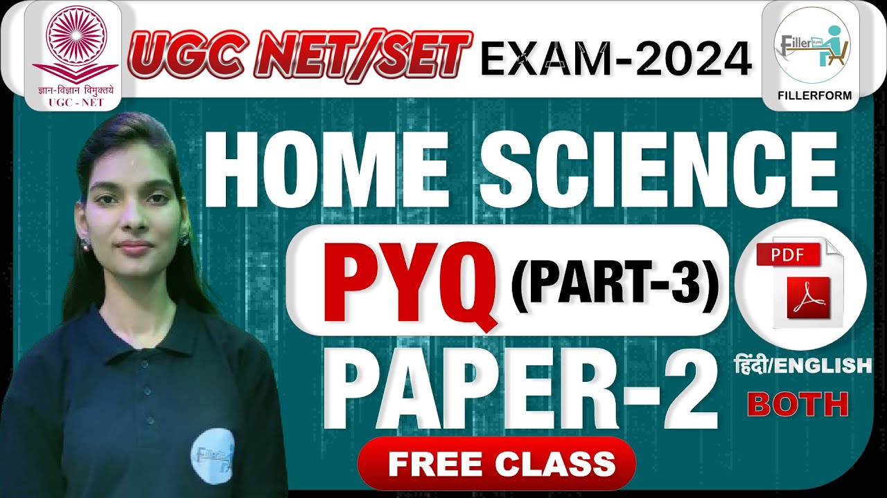 UGC NET Home Science Pyq Part - 3 | UGC NET RE-NET Exam Pyq Free Class | Ugc Net PYQ Daily Class