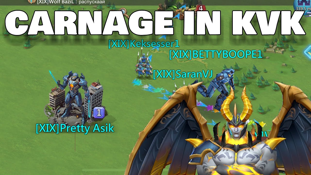 Lords Mobile - CARNAGE IN KVK. BIG ONLINE TARGETS CRUSHED WITH XIX.