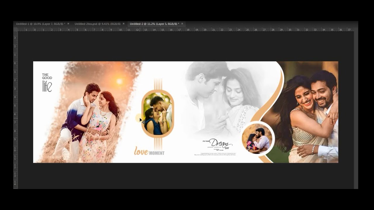 Wedding Album Design Photoshop Tutorial in Hindi #WeddingAlbumDesign
