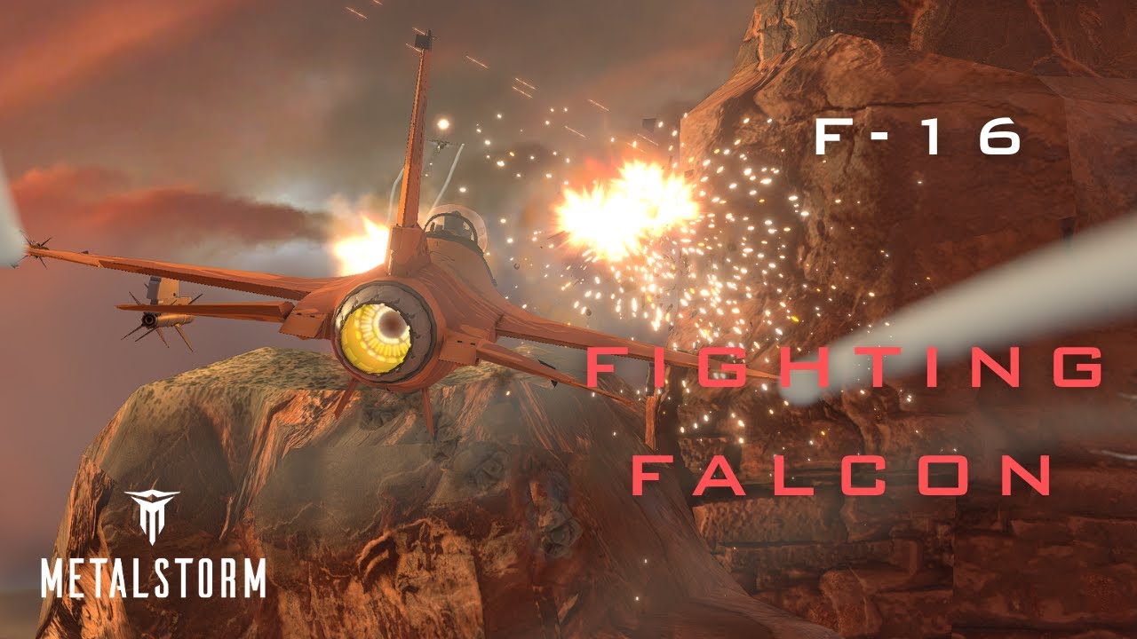 Metalstorm  - Aggressive F-16 Fighting Falcon on Crimson Canyon