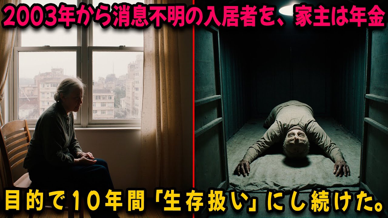 2003年から消息不明の入居者を、家主は年金目的で10年間「生存扱い」にし続けた。