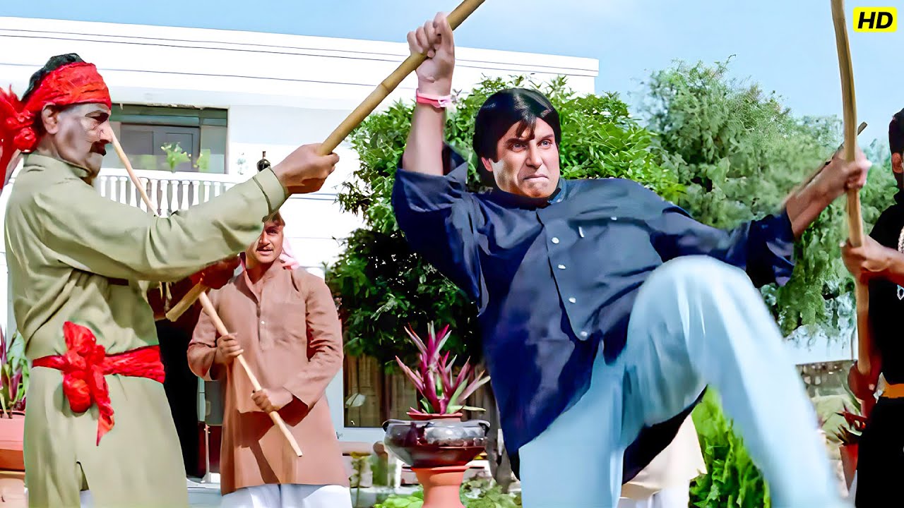 अमिताभ बच्चन का जबरदस्त एक्शन फाइट क्लाइमेक्स सीन | Bollywood Blockbuster Movie Scene | Lal Badshah