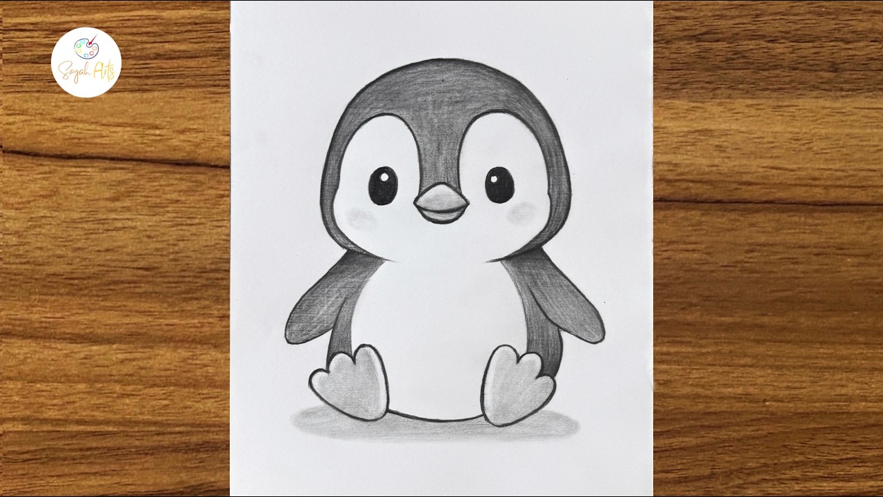 How to draw a cute Penguin | Easy drawing for beginners step by step |Drawing tutorial for beginners