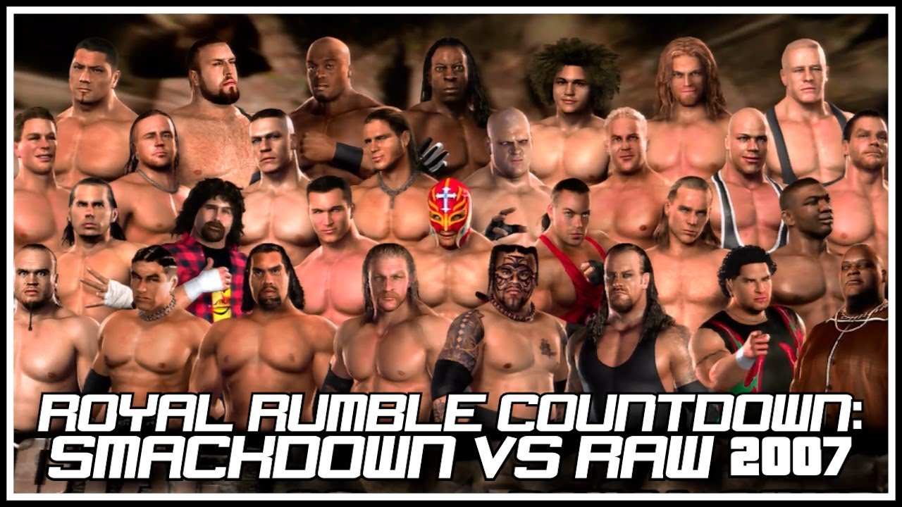 WWE Smackdown vs RAW 2007 - 30 Man Royal Rumble Match