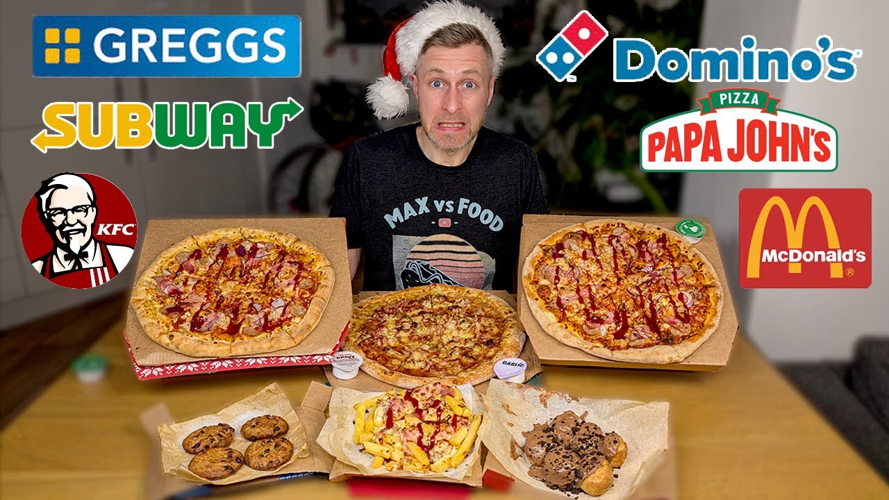FULL DAY OF EATING CHRISTMAS FAST FOOD - CAN I EAT OVER 10,000 CALORIES!?