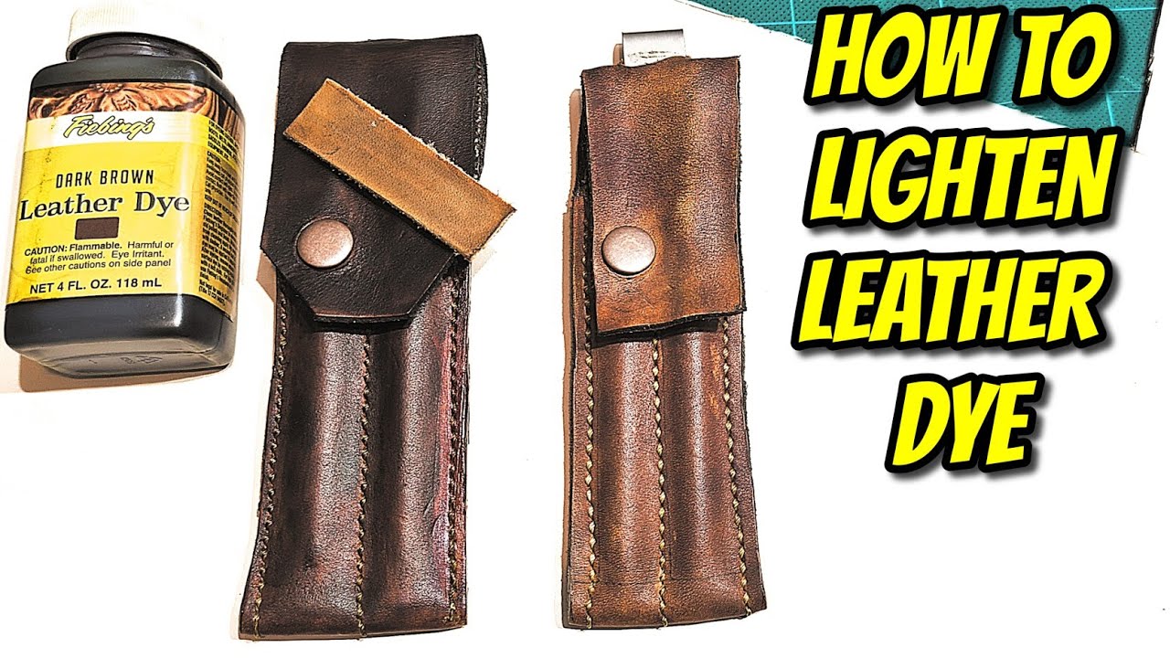 How to Lighten Leather Dye - Fiebings Dark Brown Dye