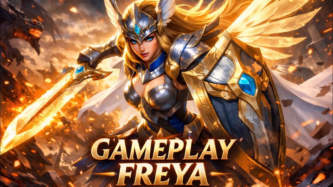 Gameplay Freya Goldlane 🔥 Damage Gila dari Early!