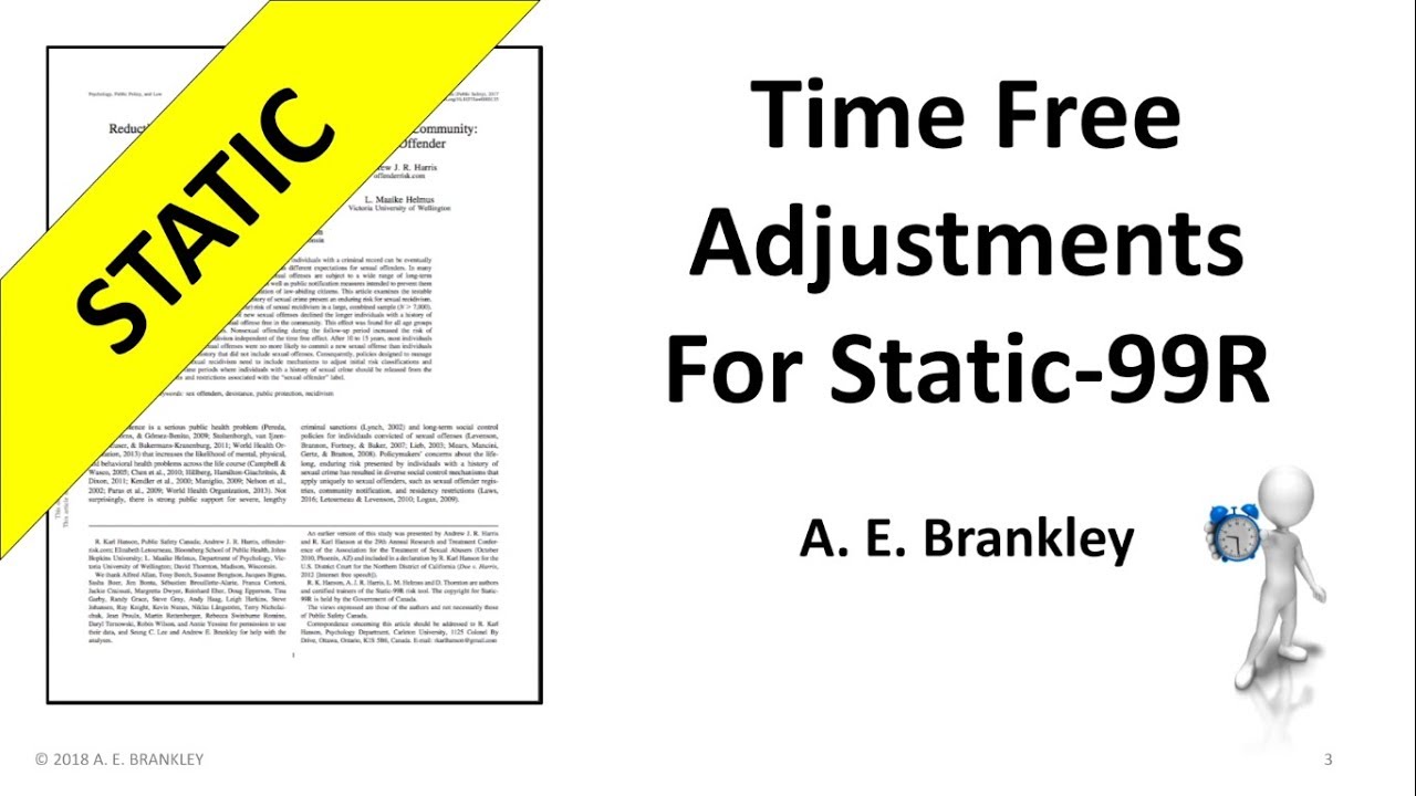 Time Free Adjustments for Static-99R