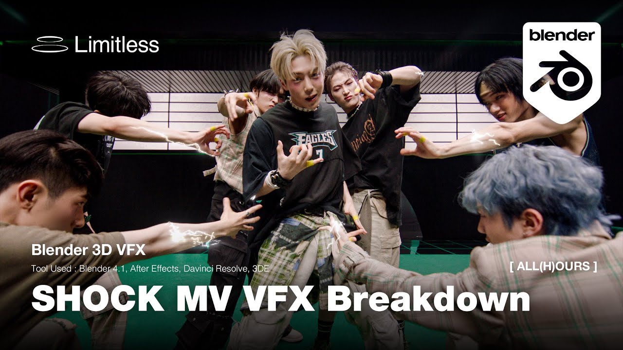[ Blender 3D VFX ] - SHOCK MV VFX Breakdown [ ALL(H)OURS ]