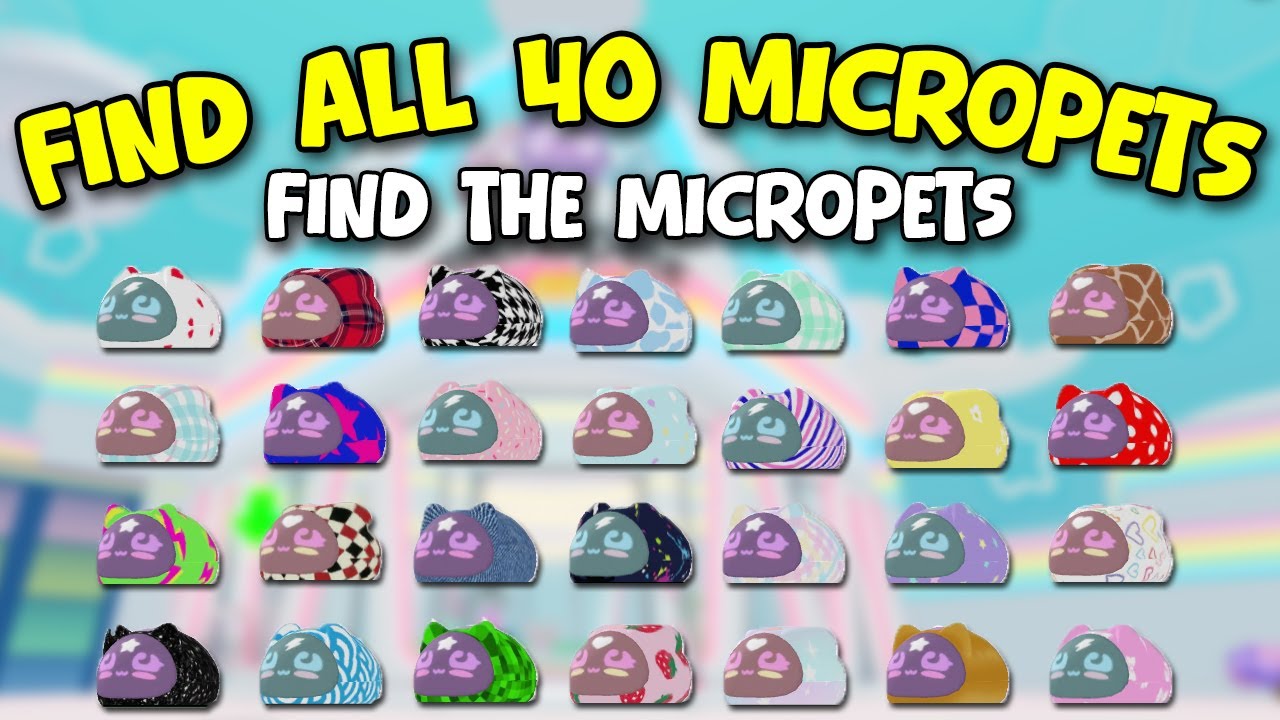 Как получить всех 40 микропитомцев в игре FIND THE micropets | Roblox