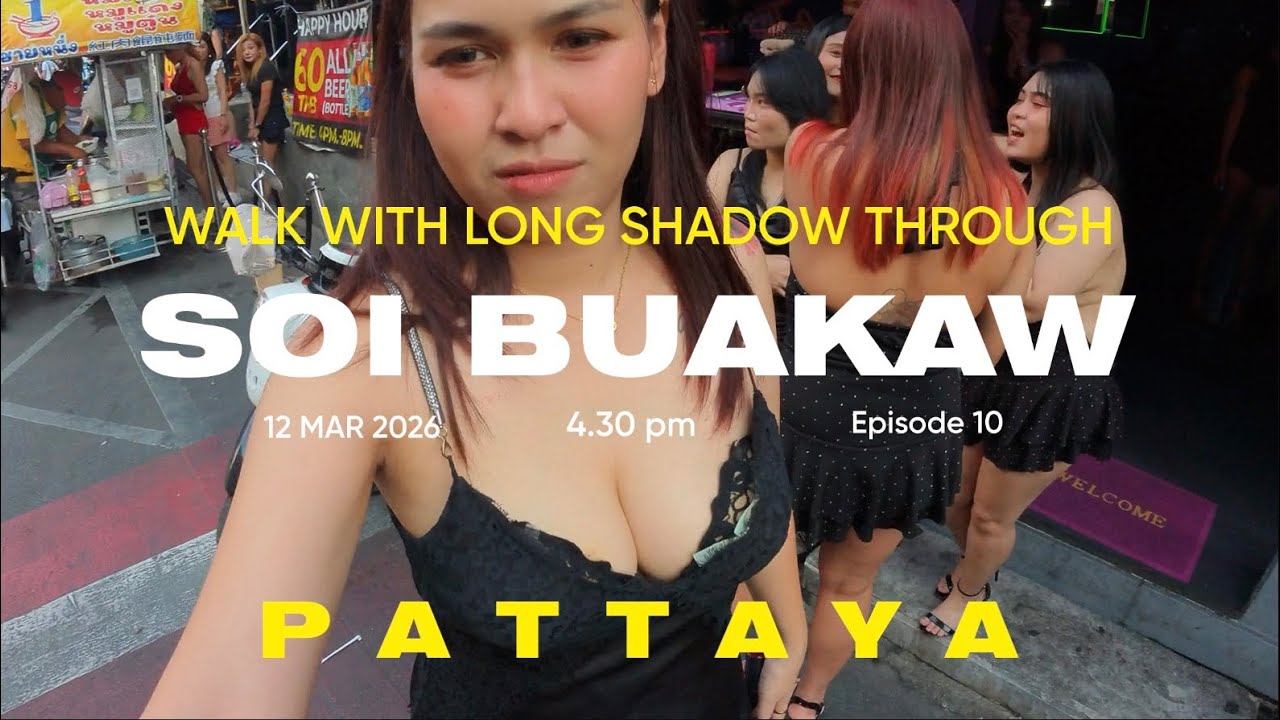 Pattaya - Soi Buakaw At 4.30 pm - Walk With Long Shadow