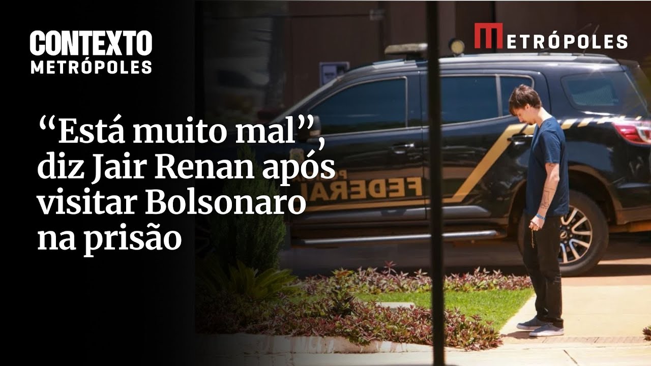 Michelle e Renan visitam Jair Bolsonaro na PF pela 1ª vez após início de cumprimento da pena