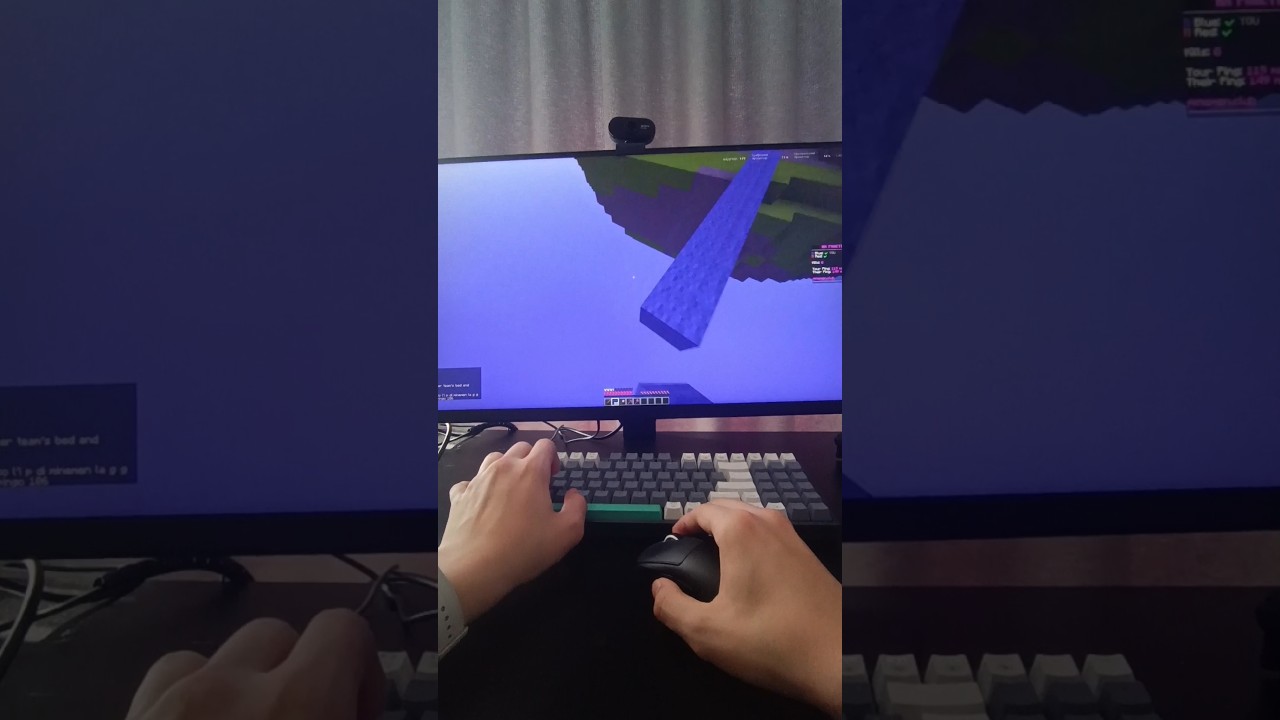 HANDCAM RUSH 0CPS BRIDGE IN BEDFIGHT ON PC💀 #handcam #rush #minecraft #bedfight #pc #0cps #bridge