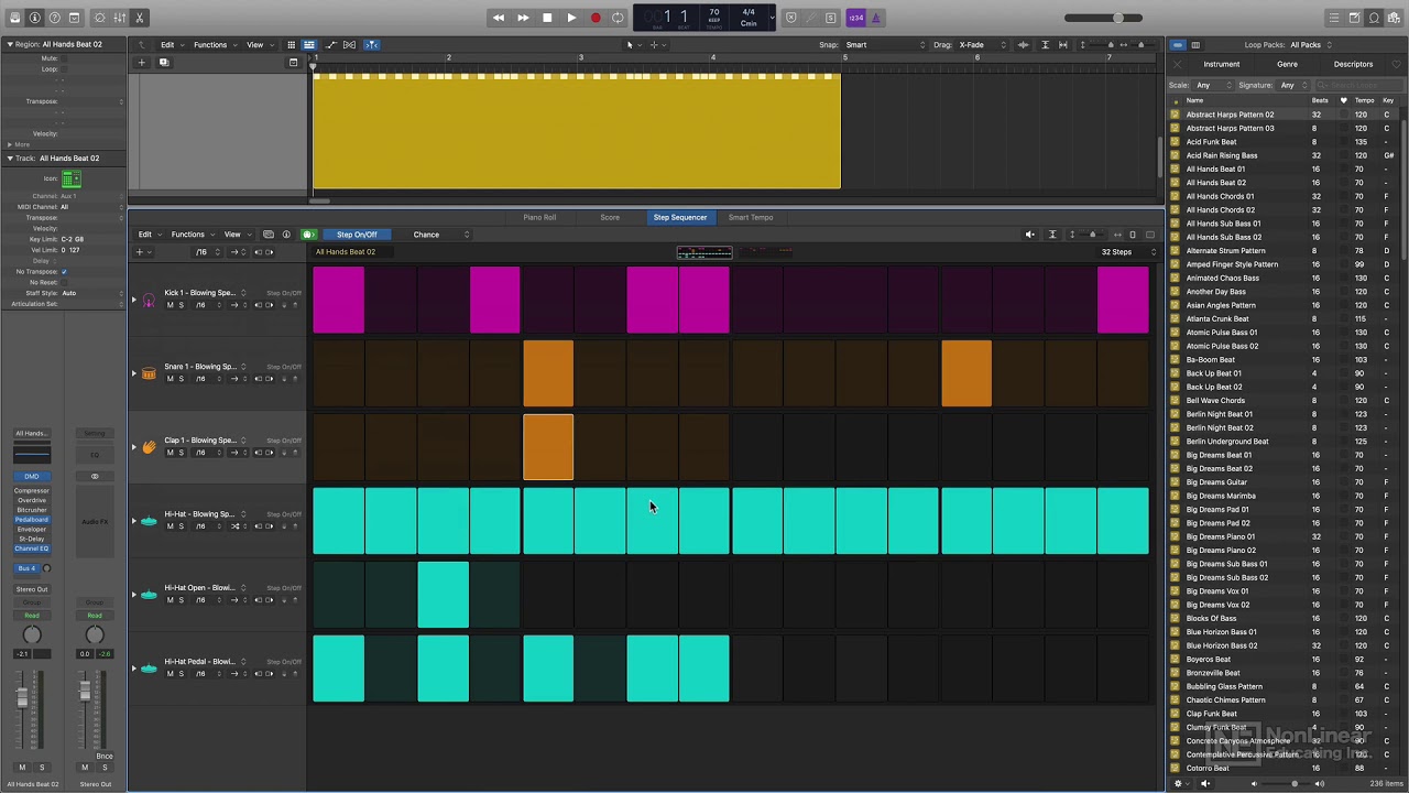Logic Pro X 305: The Step Sequencer - Introduction Pattern Loops Pattern Regions