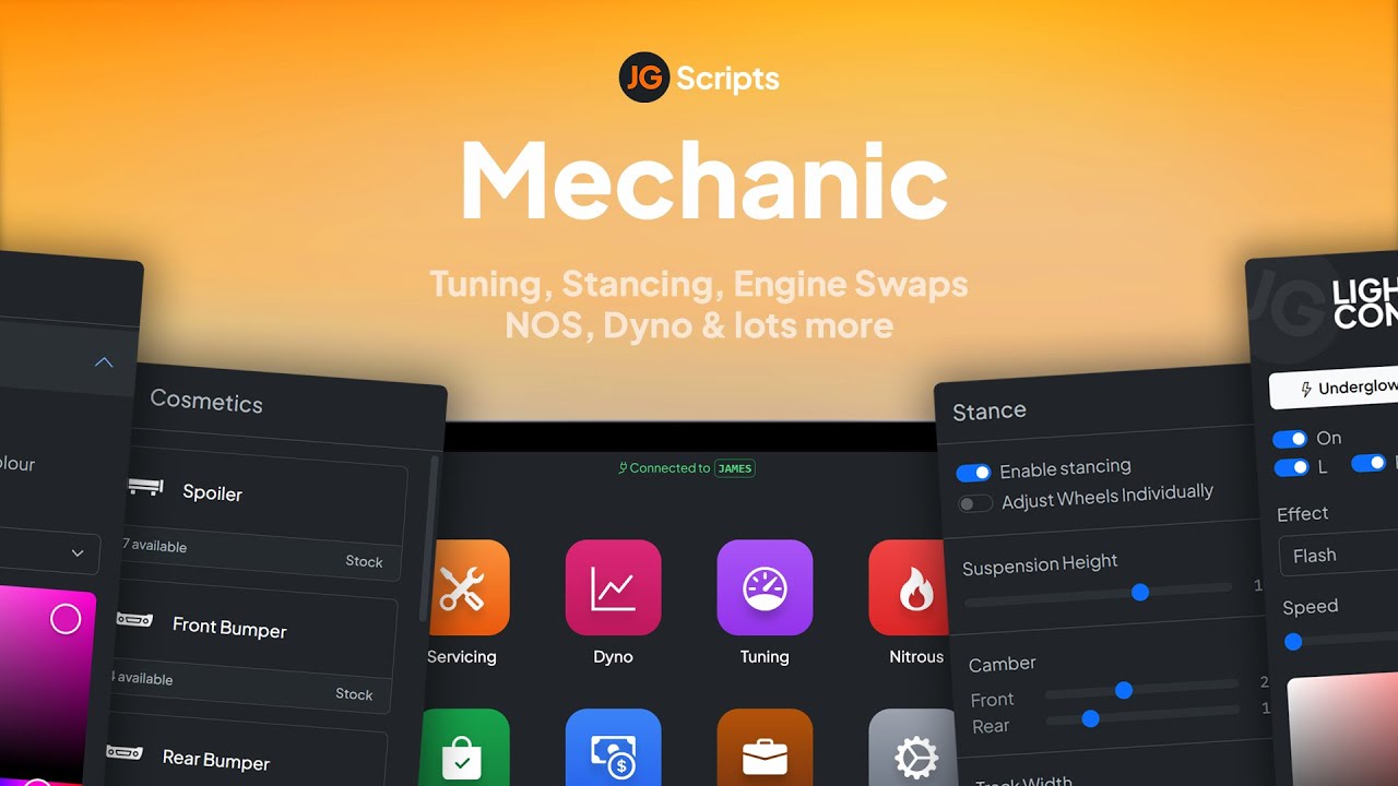 JG Mechanic (QB/Qbox/ESX) — лучший скрипт FiveM Mechanic!