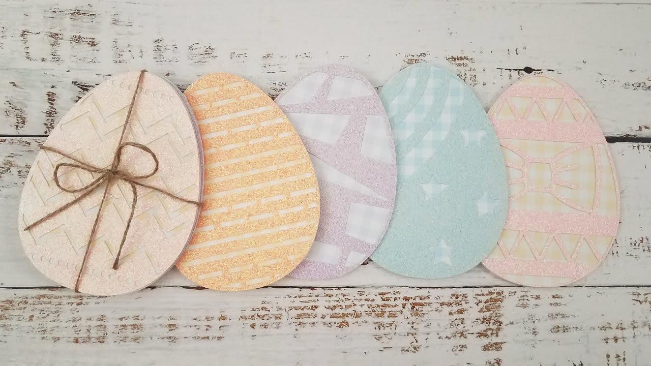How to Cut Glitter Cardstock to Make a Cute Easter Cards