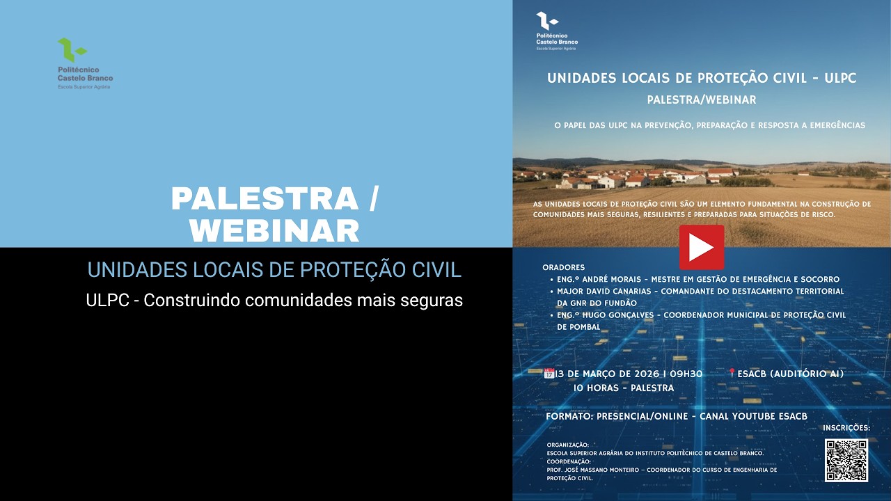 Palestra/Webinar: Unidades Locais de Proteção Civil – ULPC