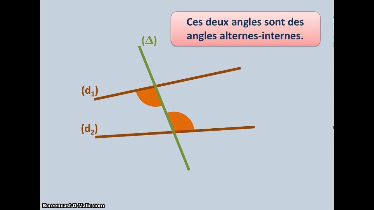Identifier des angles alternes-internes