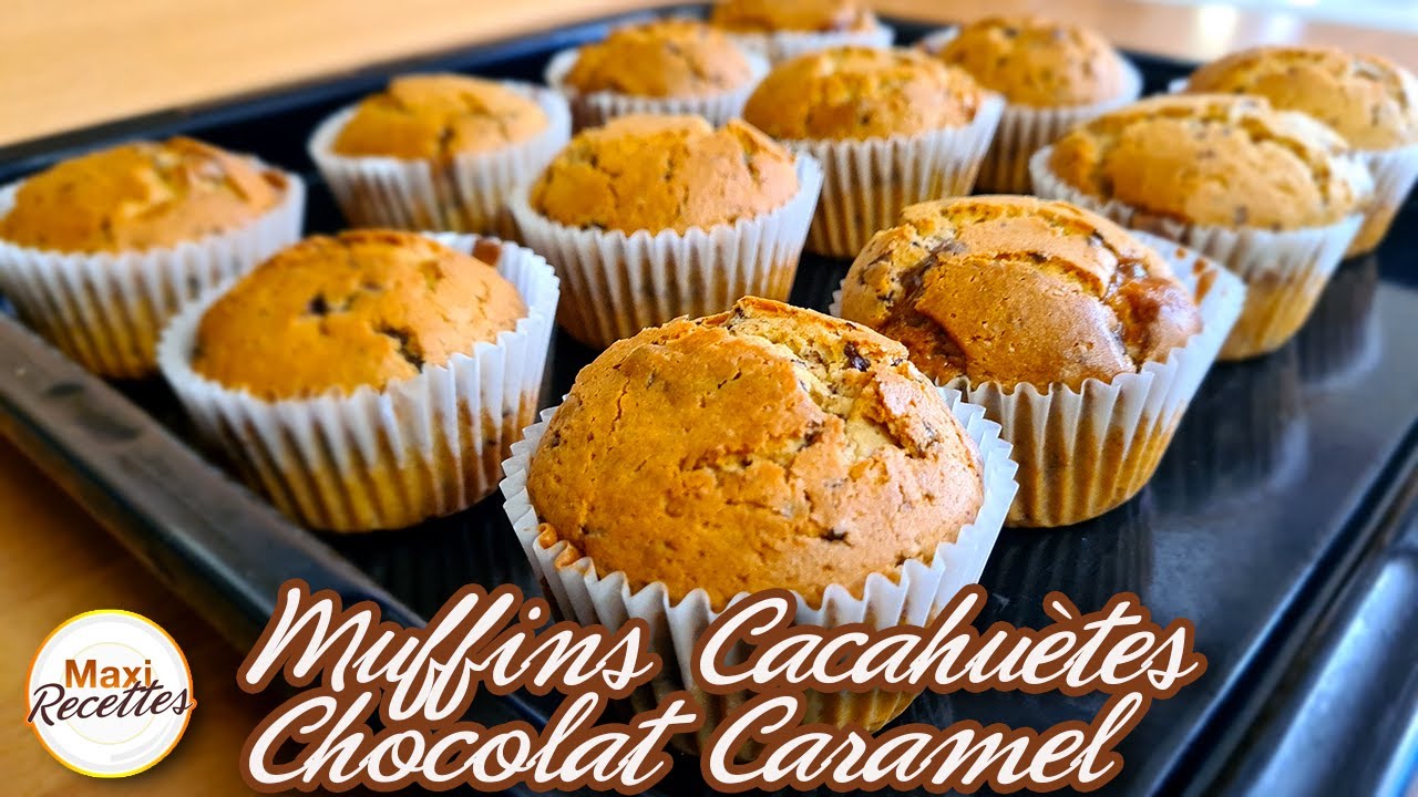 Muffins au Beurre de Cacahuètes Chocolat Caramel Recette Facile et Rapide