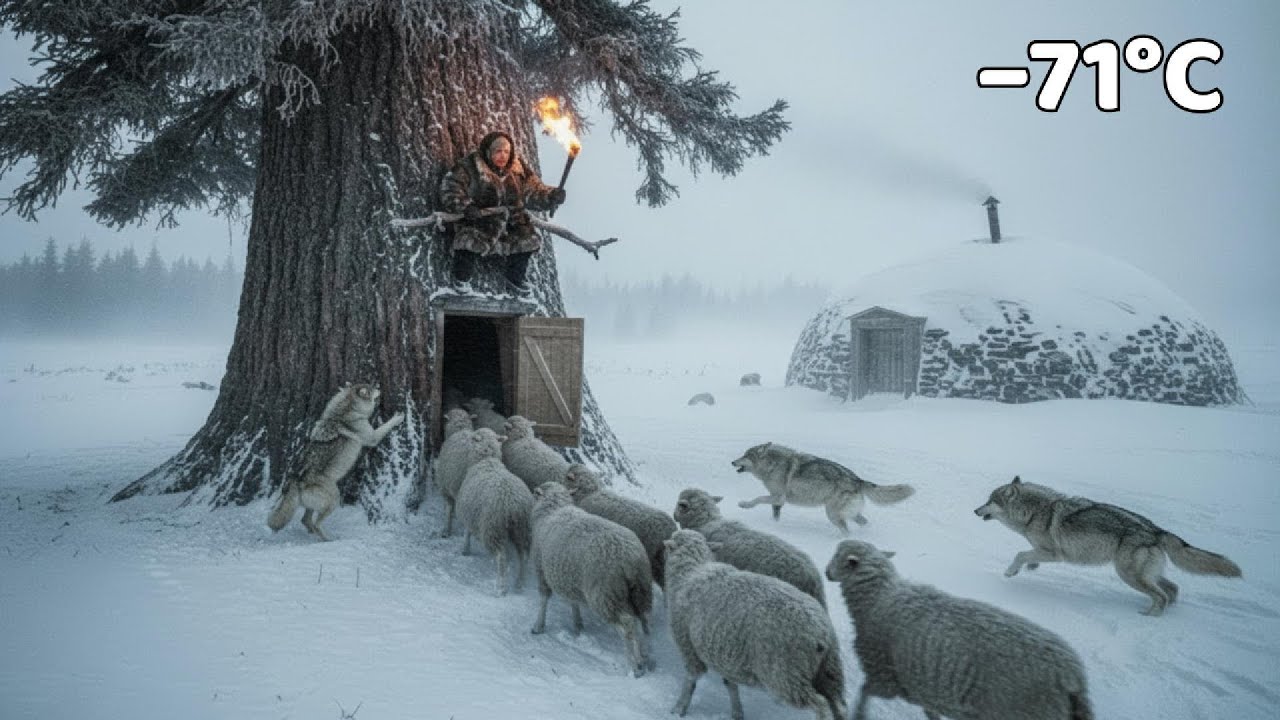 &ndash;71&deg;C Siberian Blizzard:90-Year-Old Widow Flees Wolves from a Stone Dome to a Hollow Tree with Sheep