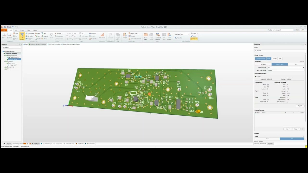 CZ 457 MTR with Sensors To Measure Barrel Harmonics (Part 9)  PCB Design of Chronograph