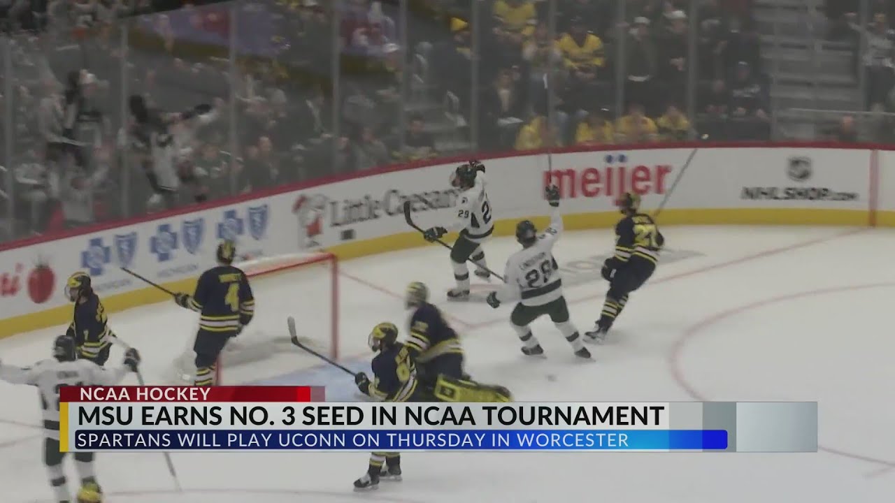 Опубликована сетка хоккейного турнира NCAA, команда MSU получила 3-й посевной номер.