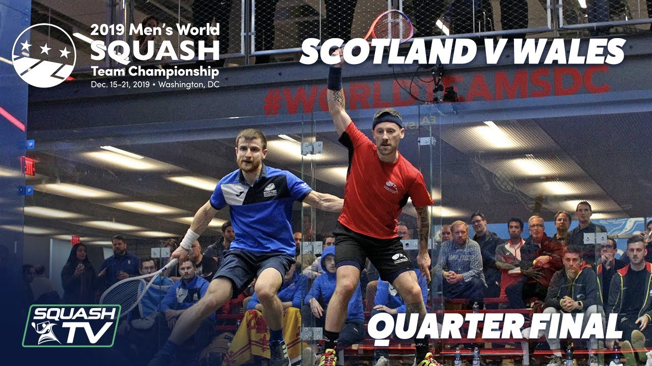 Squash: Scotland v Wales - WSF Men's World Team Champs 2019 - QF Highlights