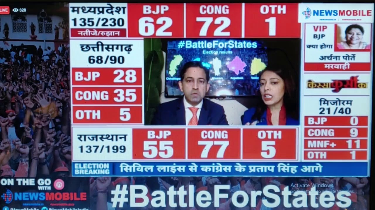 Vidhan Sabha Live Results For Five States, Battle for States is Going on