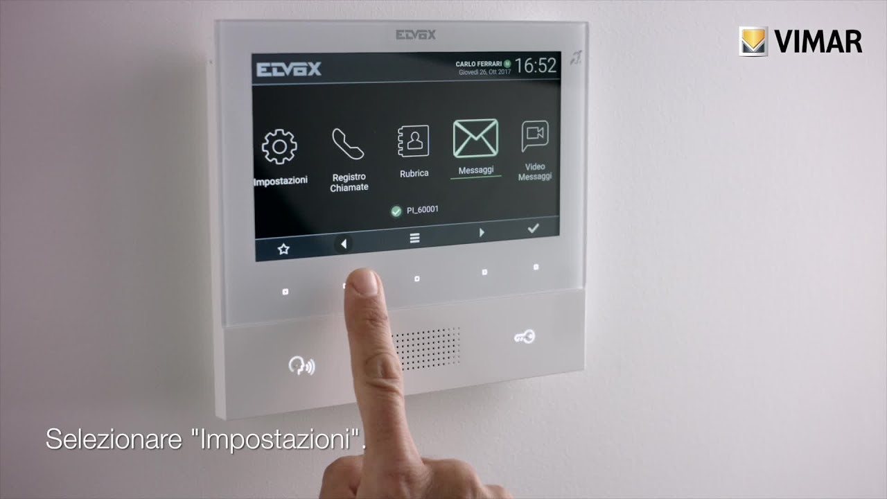 Video guida utente videocitofono TAB 7 IP: installazione e configurazione by Vimar