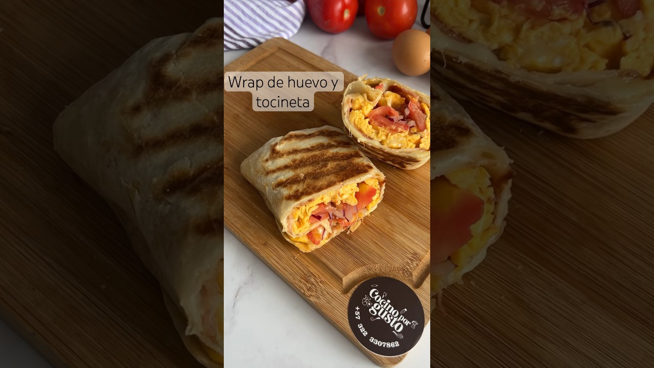 Te ense&ntilde;o a hacer este Wrap con huevo y tocineta, una idea deliciosa y muy f&aacute;cil