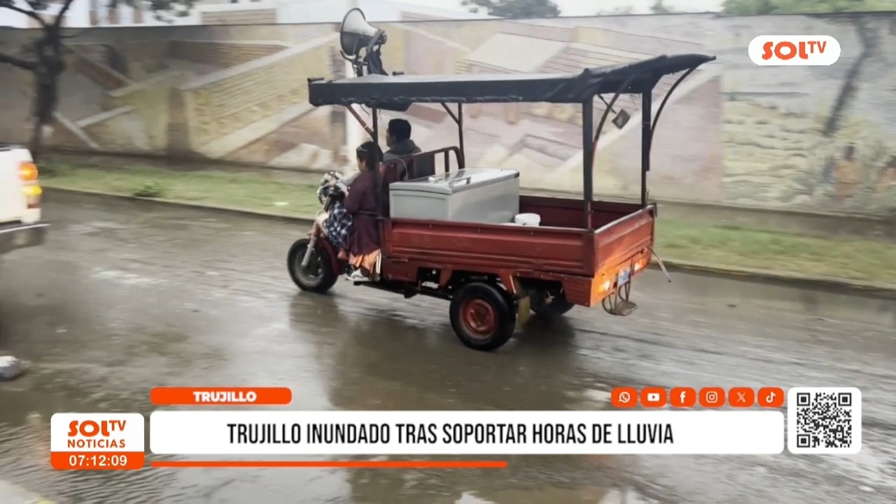 Trujillo: inundaciones tras horas de lluvia en la ciudad