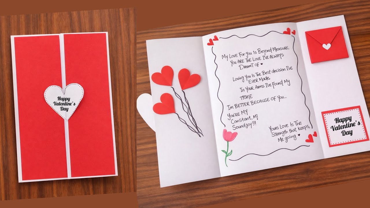 Diy Valentine’s day card beautiful valentines day card making idea 