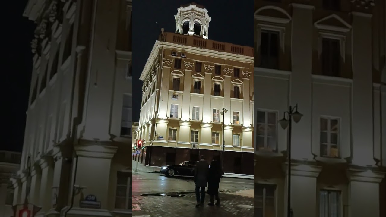 Minsk 2024. Belarus. Video filmed at -18&deg;C