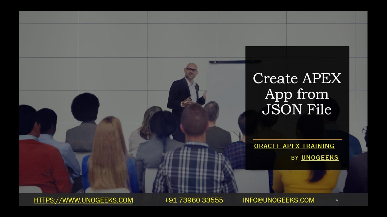 Oracle Apex Training | Create APEX App from JSON File | Oracle Apex Course
